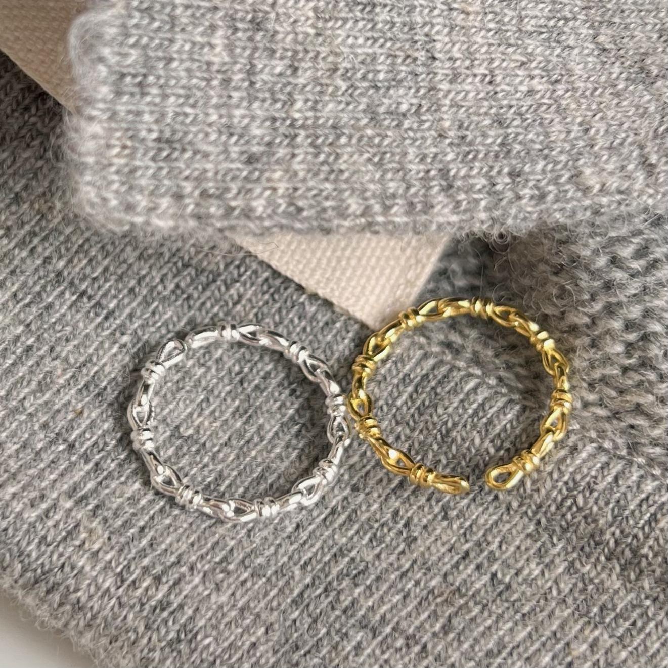 Women'S Gender 925 Sterling Silver Knot Rings