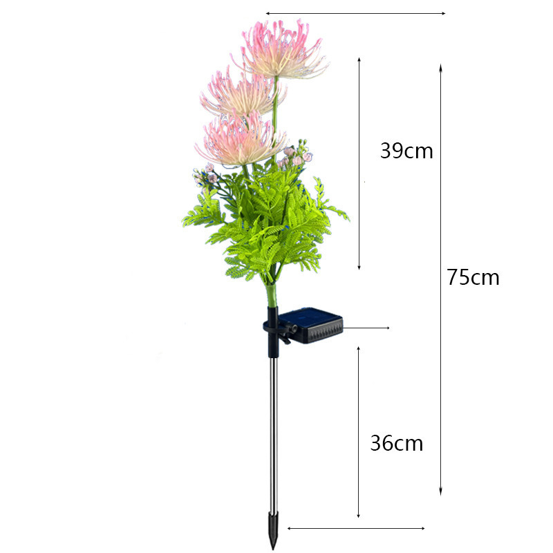 Lámpara solar de flores transfronterizas al aire libre LED lámpara de rosas para jardín decoración lámpara de césped lámpara de jardín lámpara de jardín