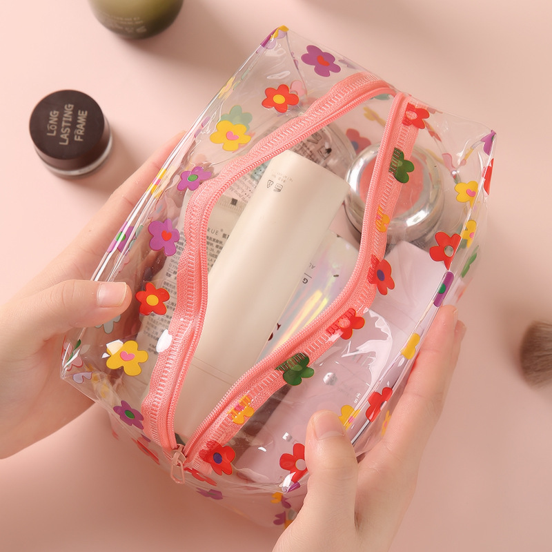 Bolsa de Aseo Transparente para Viajes de PVC Resistente al Agua para Viajes