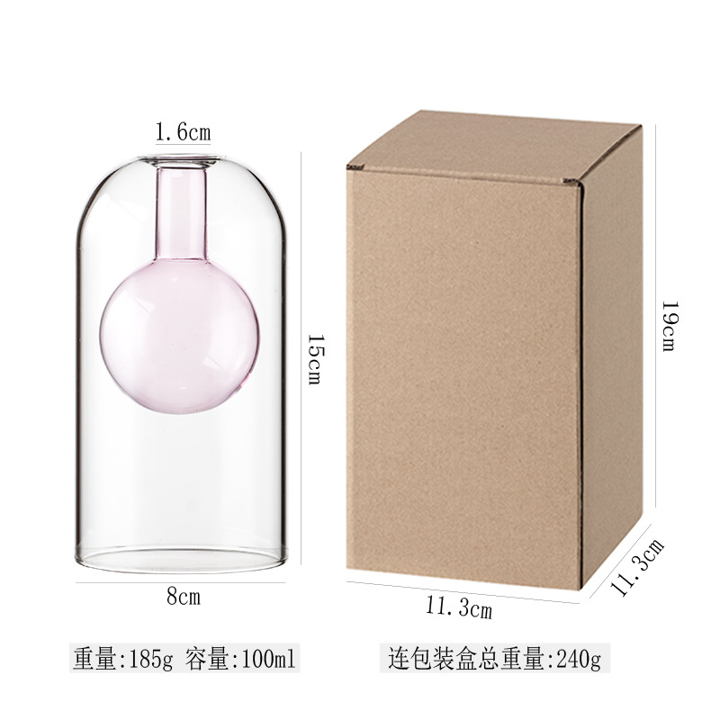 Botella de aromaterapia de vidrio, botella vacía transparente, accesorios sin llama, decoración del hogar, adornos, flores secas de ratán, fragancia, estilo ins, decoración del hogar