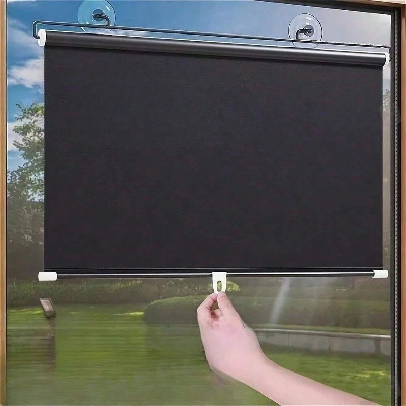 Cross-Border Retractable Sunshade Curtain, Window Blackout Curtain, No-Drill Balcony Sun Protection Gadget, Bathroom and Office Heat Insulation Cross-Border Retractable Sunshade Curtain, Window Blackout Curtain, No-Drill Balcony Sun Protection Gadget, Bathroom and Office Heat Insulation