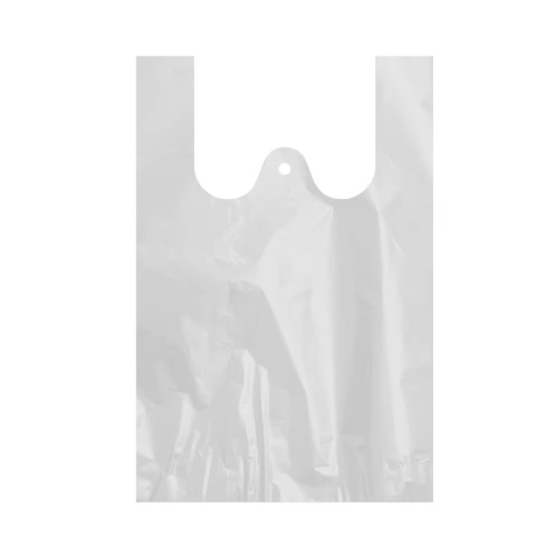 白色食品塑料袋外卖打包方便袋大小号背心手提胶袋一次性透明袋子|undefined