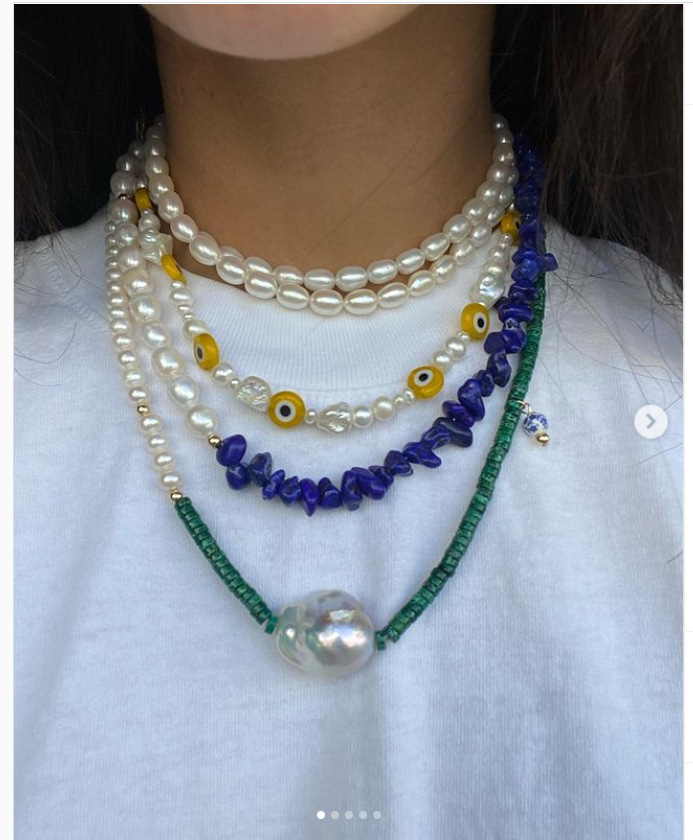 32g Weight Bracelets, Necklace Classification 2 PCS/Package Quantity Holiday, Daily Occasion Beaded, Freshwater Pearl, Titanium Steel Material Geometric Pattern Women's Gender Casual, Simple Style Style 2 PCS/Package Beaded Freshwater Pearl Titanium Steel Freshwater Pearl Jewelry Sets 4