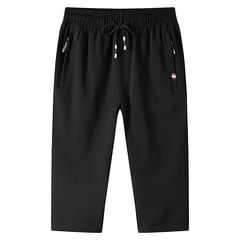 純綿七分ズボン男性ゆるい夏男性太った大きいサイズのカジュアルパンツランニング中ズボンフィットネスパンツ
