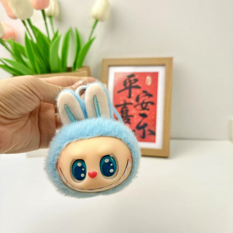 新しいインターネット有名人ラブブヘッドペンダントバブルマーパーティービニールぬいぐるみラブブ人形|undefined