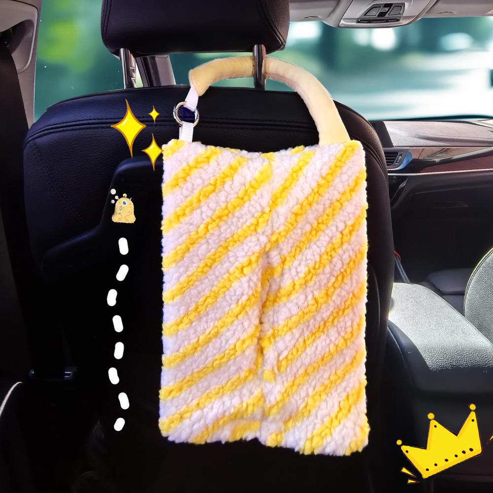 Fábrica de suministro directo de nuevo tipo de caja de toallas para automóviles de peluche de banda multifuncional para toallas para automóviles de toallas para casa