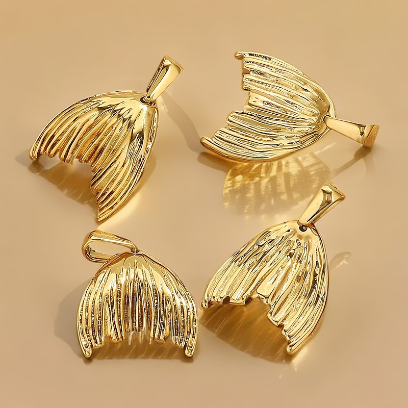 Colgante de acero inoxidable estilo múltiple oso amor gotas de agua Durian cola diamante accesorios joyería DIY