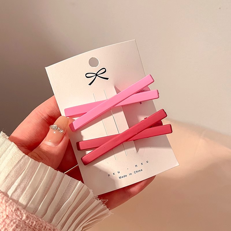 Horquilla de dopamina rosa para niña, bonito clip bb, accesorios para el cabello para niños, clip lateral y2k