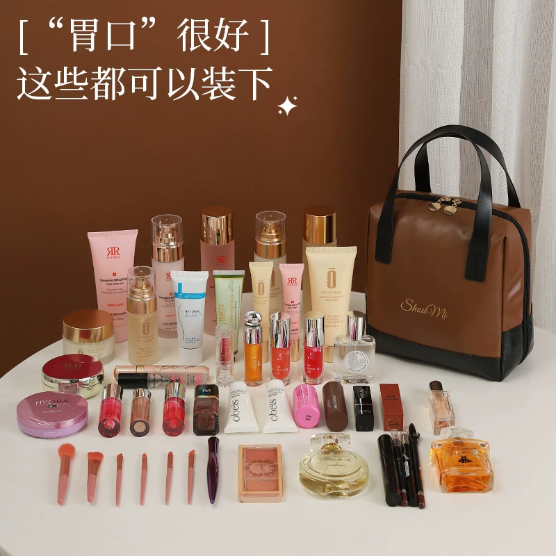 Capacious cosmetic bag, shoulder bag, elite handheld storage system for traveling