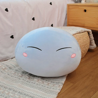 Transform into a Slime Pillow Anime Plush Peripheral Cute King Dumpling Slime Rimuru Pillow Cushion (Oyuncaq yastıqlar) - sell-cute-28cm03kg