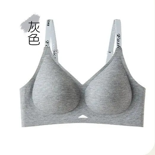 Verano hilo de soporte suave jalea ropa interior damas sin marcas de colateración sujetador anti-caída soporte superior fija copa sujetador delgado