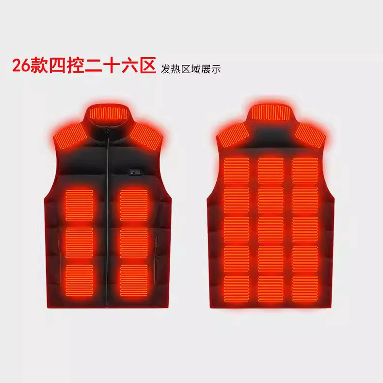 2023 новый горячий жилет хлопковый костюм с капюшоном Smart USB-зарядка ветрозащитный графен хлопчатобумажный горячий жилет