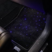 跨境热卖 车载发光USB氛围灯脚垫 汽车地毯内饰装饰星空地毯投影