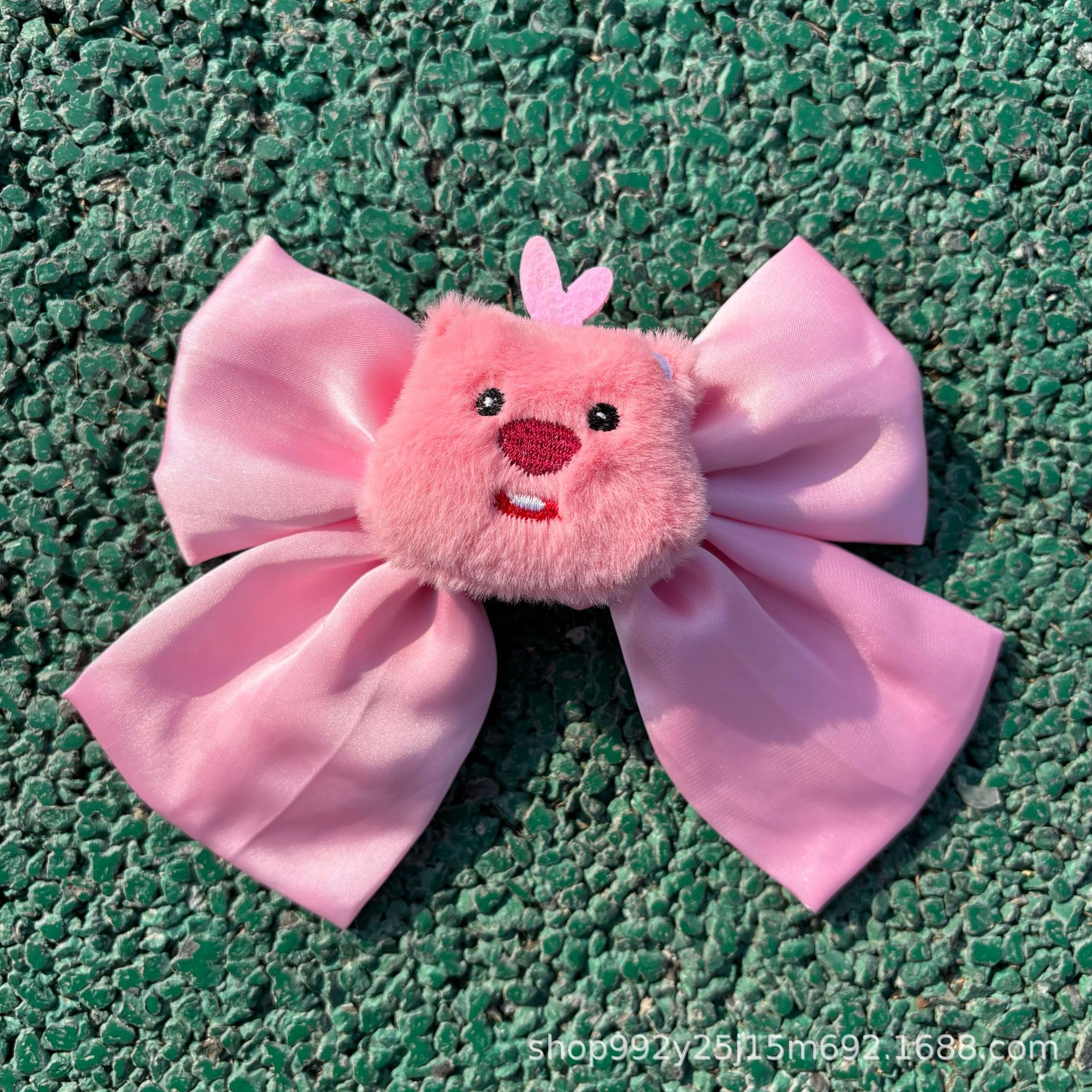Electric Motorcycle Accessories Cartoon Doll Kuromi Ears Plush Detachable
