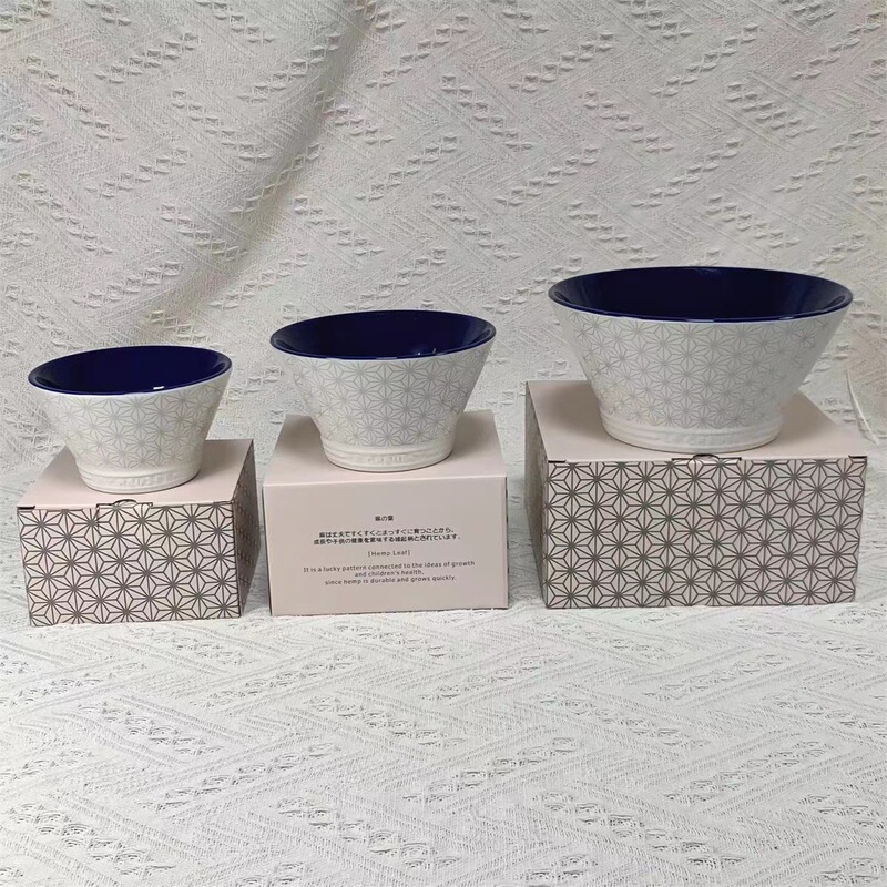 French LE Ceramic Rice Bowl Household High Color Value New Harvest Japanese Style Bucket Bowl High Temperature Resistant Soup Bowl Tableware French LE Ceramic Rice Bowl Household High Color Value New Harvest Japanese Style Bucket Bowl High Temperature Resistant Soup Bowl Tableware