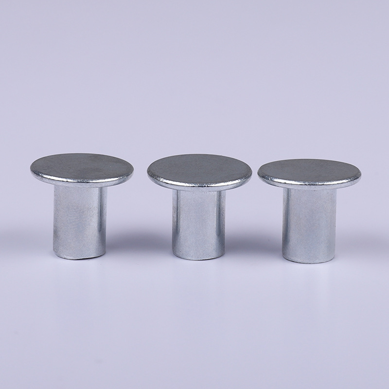 GB873 扁平头半空心铆钉 碳钢镀锌 半空心冷镦一次成型5*20