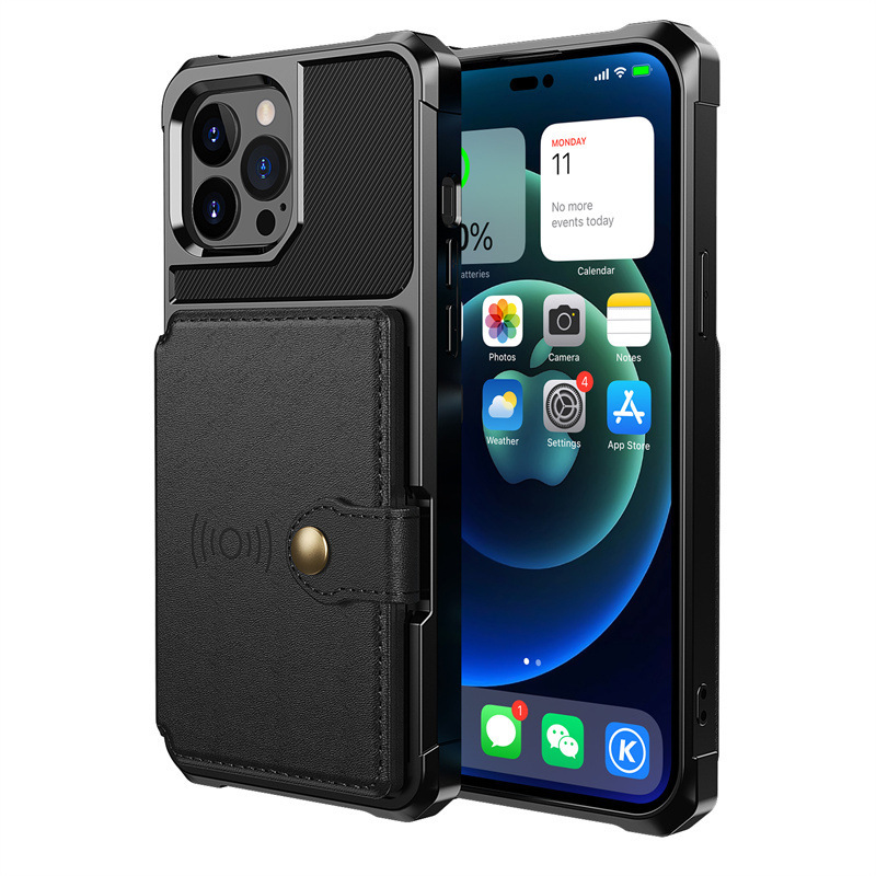 Cross-Border Applicable New Iphone17Pro Car Magnetic Card Holder Phone Case 16Pro Max Anti-Fall Protective Case Cross-Border Applicable New Iphone17Pro Car Magnetic Card Holder Phone Case 16Pro Max Anti-Fall Protective Case