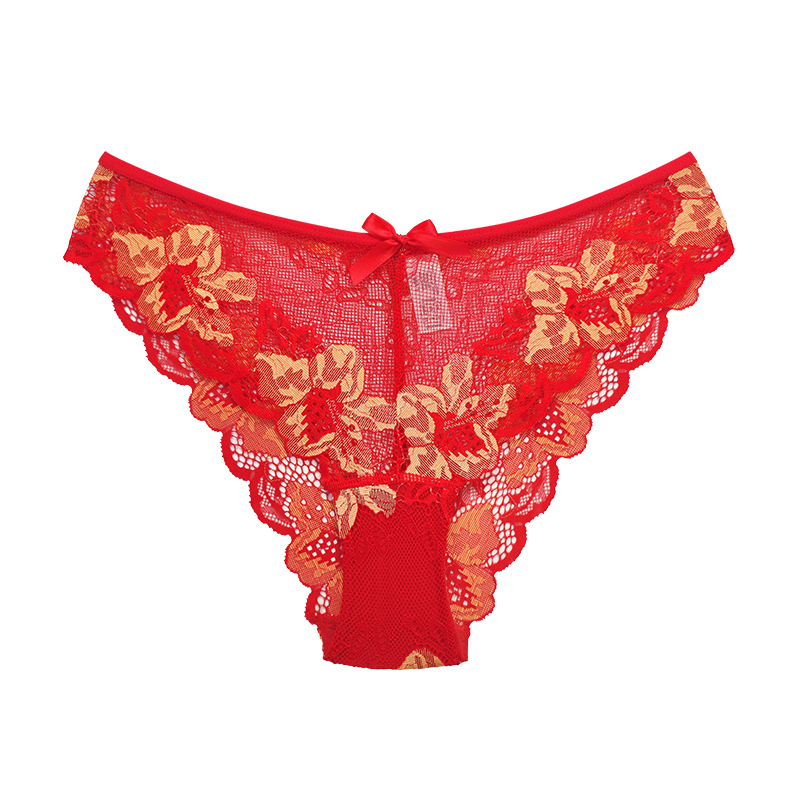 Breathable Function Flower Breathable Low Waist Briefs Panties