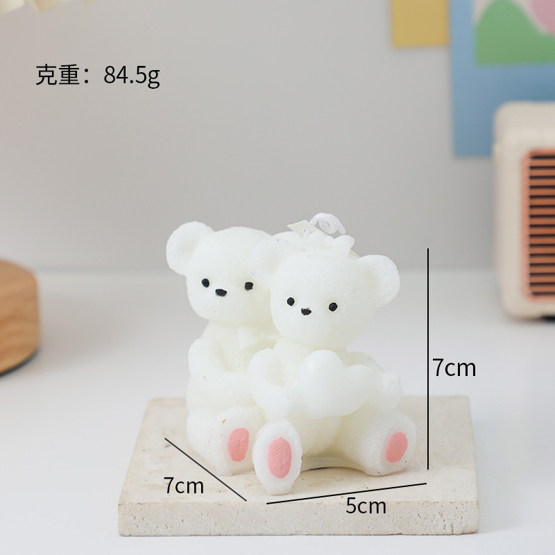 クマの香りのキャンドルコレクションお土産手作りクリエイティブかわいい雰囲気の香りクロスボーダー動物の形のワックス|undefined