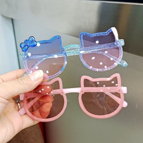 Children's sunglasses for girls, anti-UV, cute and super cute baby glasses, little girl's soft-legged silicone polarized sunglasses