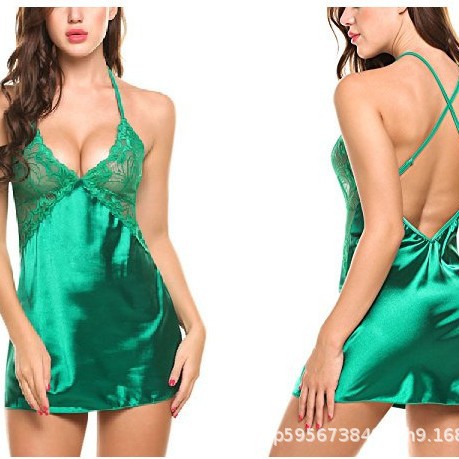Conjunto de camisón de satén fino con cuello en V y diseño hueco para mujer, estilo informal, de verano 2022, para comercio electrónico transfronterizo de Amazon.