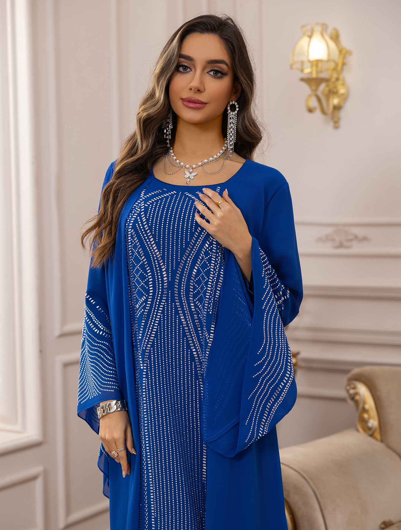 Middle Eastern Long Robe,Women’s Plus Size Evening Dress