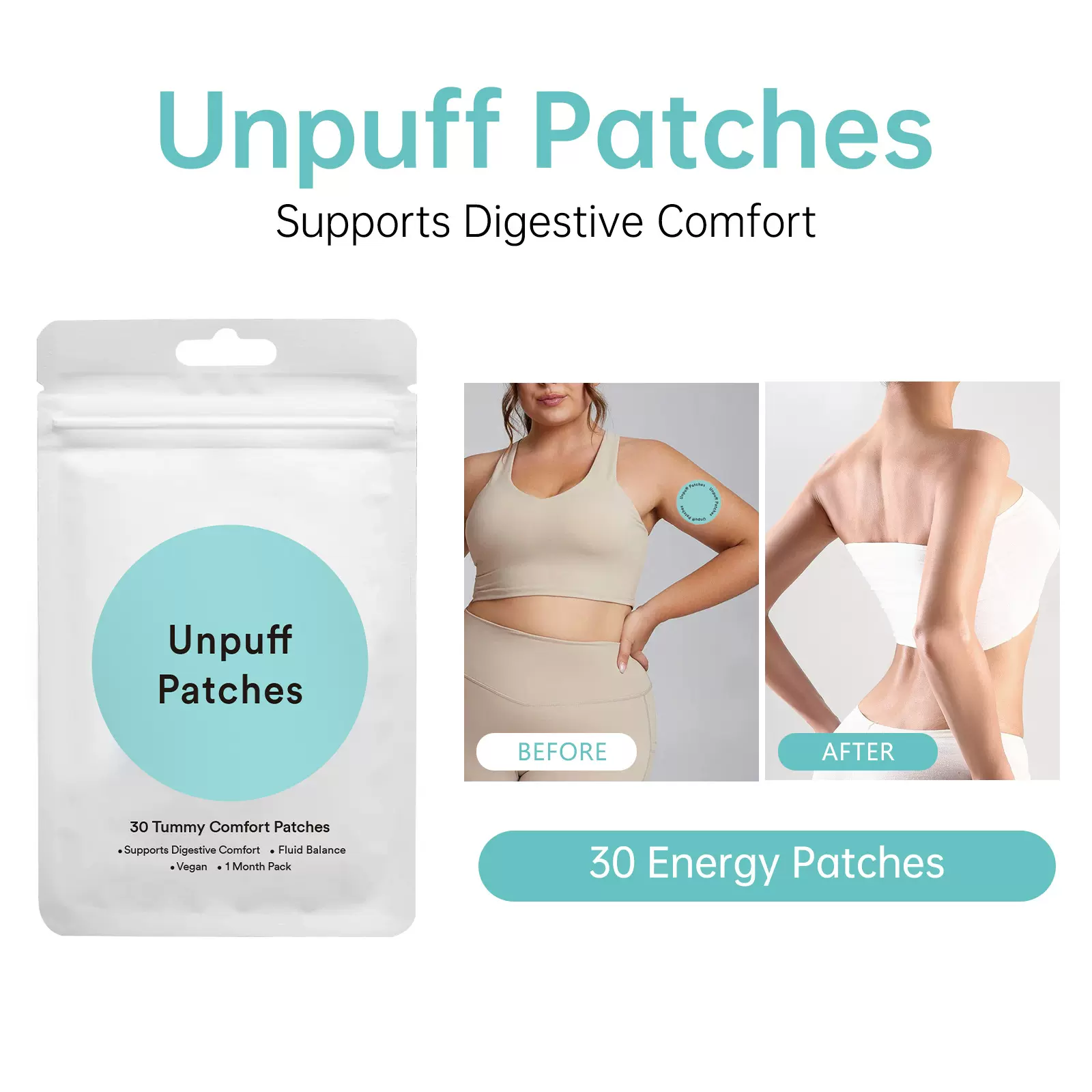 跨境新品无标塑形护理紧致身体肌肤凸显身材温和纤体腹部舒适贴片