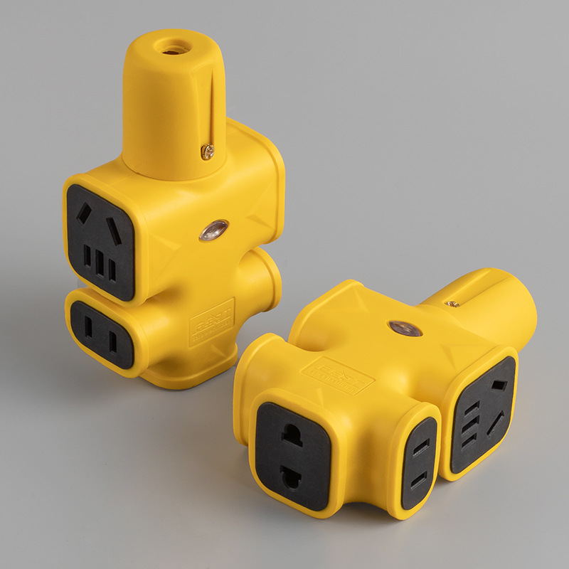 宝航厂家 16孔带灯木字大功率无线地拖插座 无线大功率排插usb