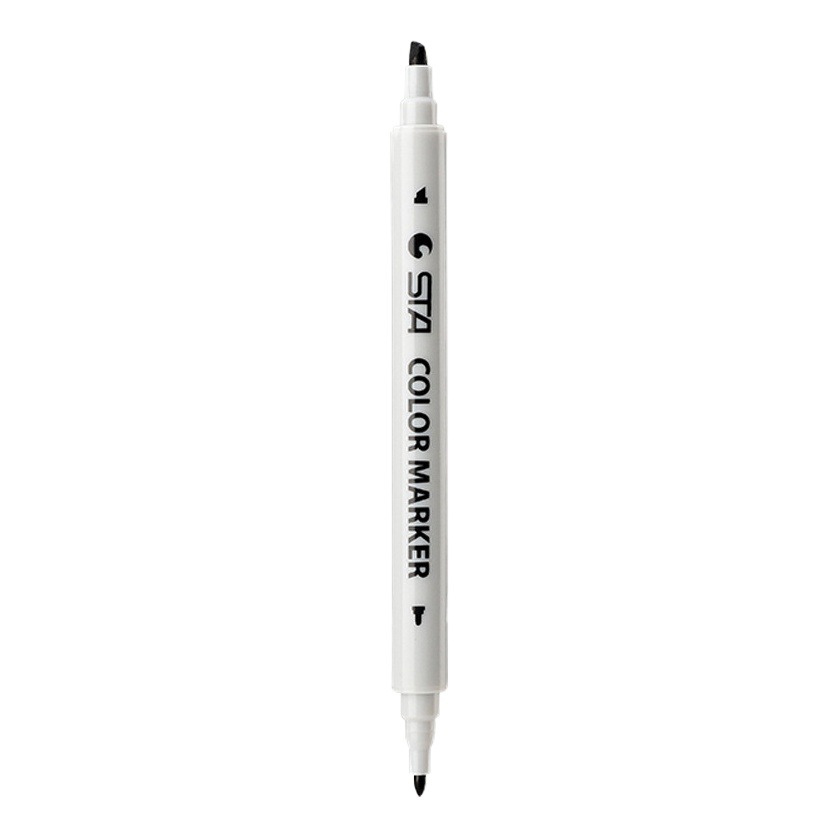 STA 3100 water-based marker double-headed black dot column pen 4mm quick question drawing building painting column marker pen