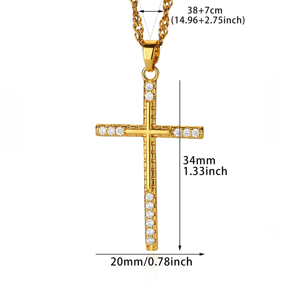 Daily Occasion Wholesale Jewelry Retro Classic Style Cross Devil's Eye Snake Copper Plating Cable Chain Pendant Necklace