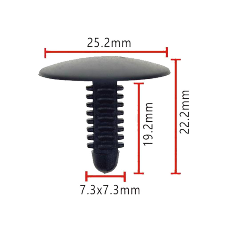 Para Chrysler Placa de pared exterior localizador nylon negro coche hebilla clip A196 OE:6501067