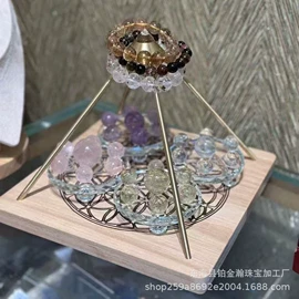 水晶工艺品;天然水晶手饰;天然水晶半成品饰品