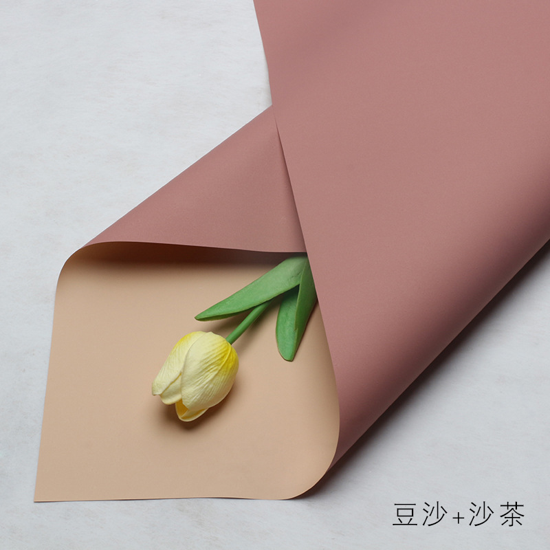 Estilo coreano primer amor color sólido papel ouya mañana niebla mate impermeable papel mate ramo de flores translúcidas papel de embalaje al por mayor