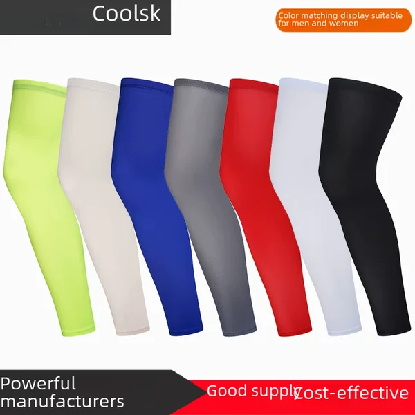 Basketball Leg Warmers, Calf Sleeves, Professional Sports Knee Pads, Protective Gear, Long Running Leg Warmers for Men and Women, Lycra Leg Protectors