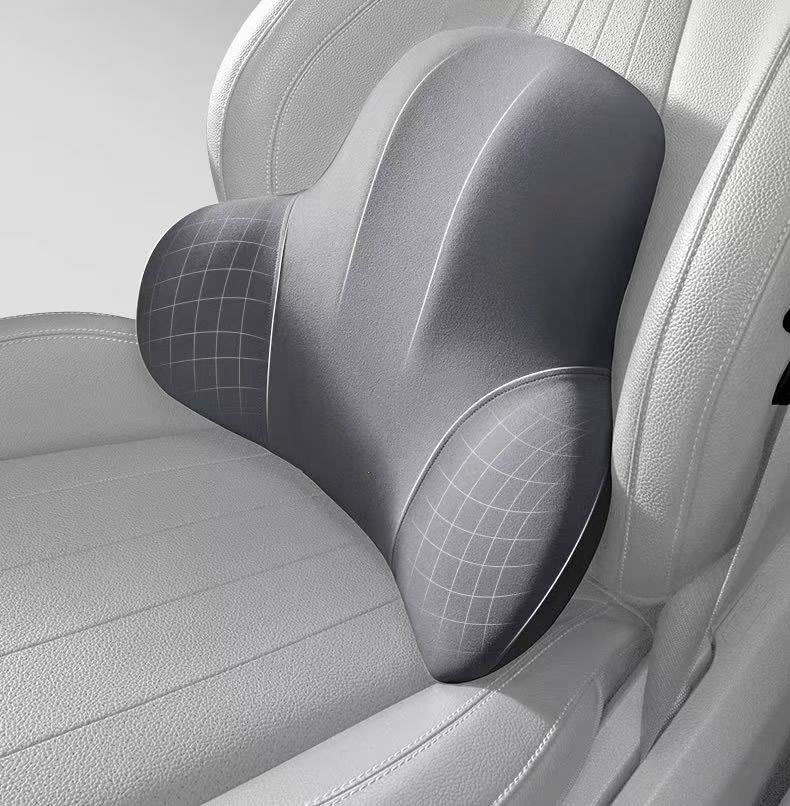 Car Lumbar Support Memory Foam Cushion, Car Seat Backrest Pad, Car Seat Headrest for Female Drivers, Driving Essential