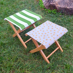 Outdoor picnic campsite folding Beech small stool baby children's chair early education children's park seat