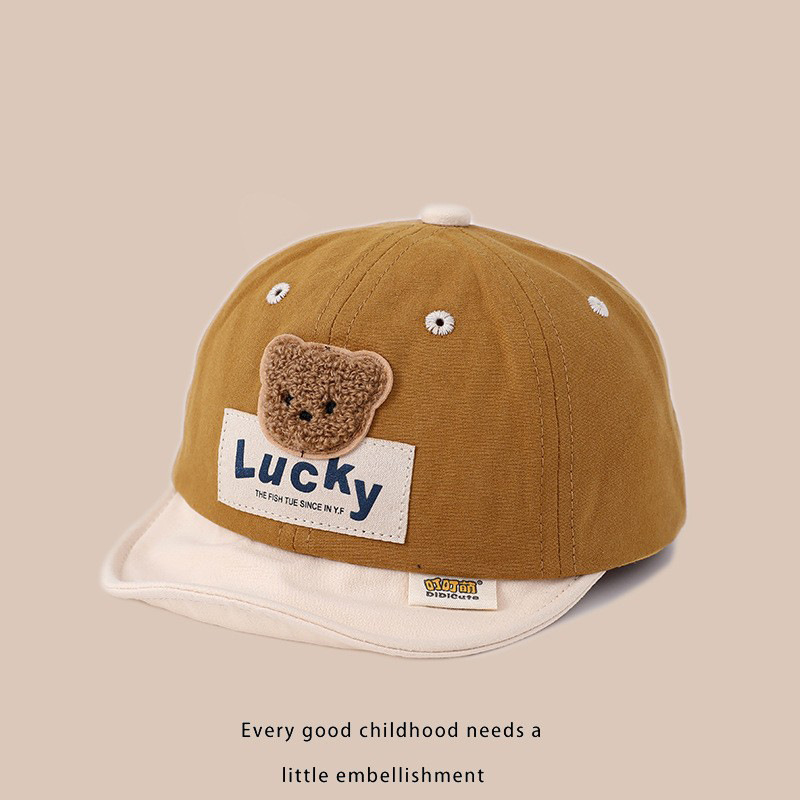 Sombreros bebés primavera y otoño lindos osos bebés varones sombreros de pato de verano niñas sombreros de béisbol de borde suave delgados