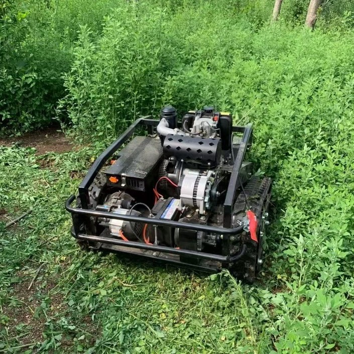 遥控割草机履带式家用小型全地形自走式多功能四驱 草坪除草机