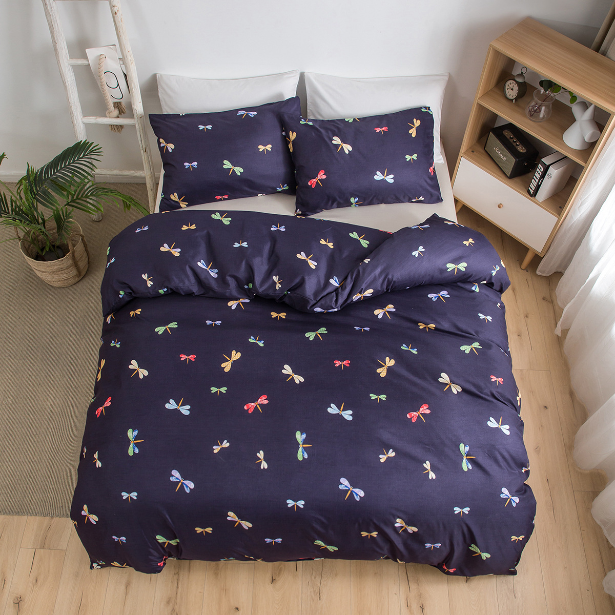 外贸家纺三件套跨境专供床上用品磨毛印花被套套件亚马逊欧美尺寸