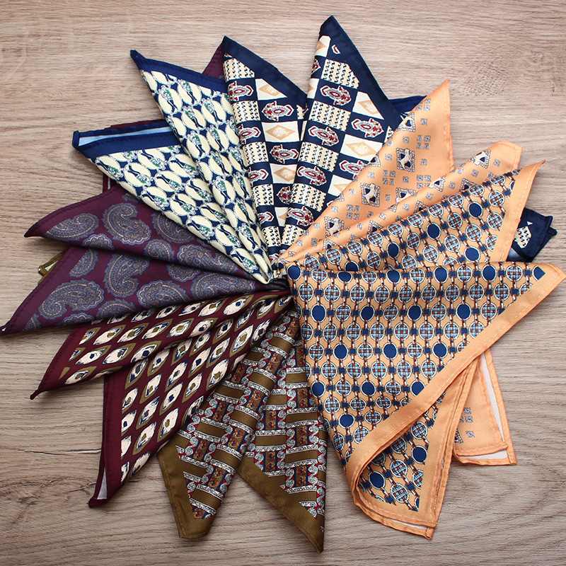 Men's formal business wedding suit pocket square, patterned chest pocket square, handkerchief, small square scarf for banquets, suit accessory, in stock Men's formal business wedding suit pocket square, patterned chest pocket square, handkerchief, small square scarf for banquets, suit accessory, in stock
