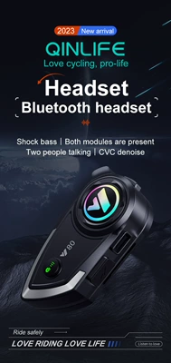 Helmet Bluetooth Headset Eq Sound Effect Heavy Bass Waterproof Dustproof Intelligent Noise Reduction Motorcycle Helmet Headset (Motorcycle Helmet Headset) - black-soft-mic