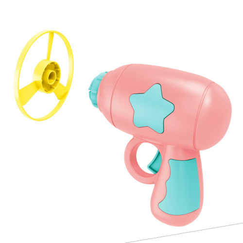 Toy stall wholesale factory Bamboo dragonfly pistol ejection flying disc luminous flying saucer children boy airplane gyroscope