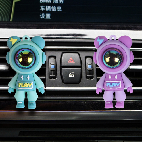 [Cross-border car products] Car air outlet aromatherapy tablets car perfume air conditioning outlet car interior decoration cartoon lightning bear