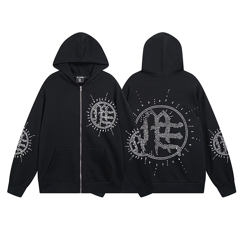 Tarjeta de marca de moda americana impresión de diamante caliente pareja de moda adolescente de verano chaqueta de manga corta camiseta