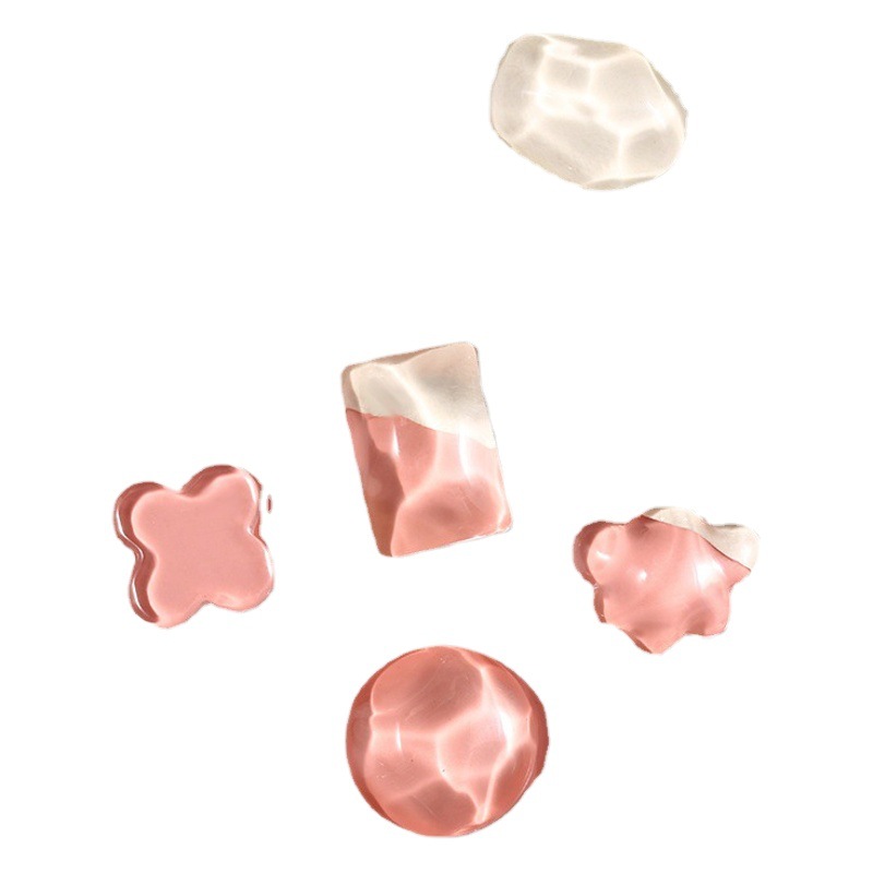 Japanese-style manicure beanie glass color card fantasy water ripple diy high transparent glass material Nail Polish glue display card