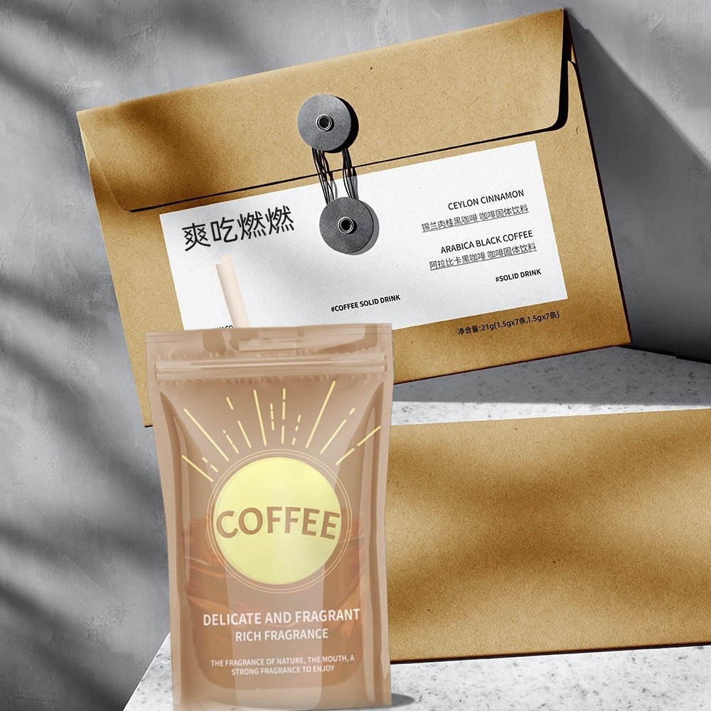 Instant Black Coffee with Ceylon Cinnamon and 100% Arabica Beans Sugar Free Portable 21g Sachet details