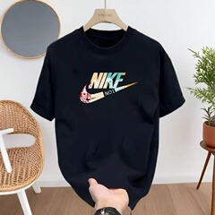 トレンディなブランド Tシャツ半袖メンズ夏 2025 新しいルーズユースカジュアルルーズコットンラウンドネック Tシャツ