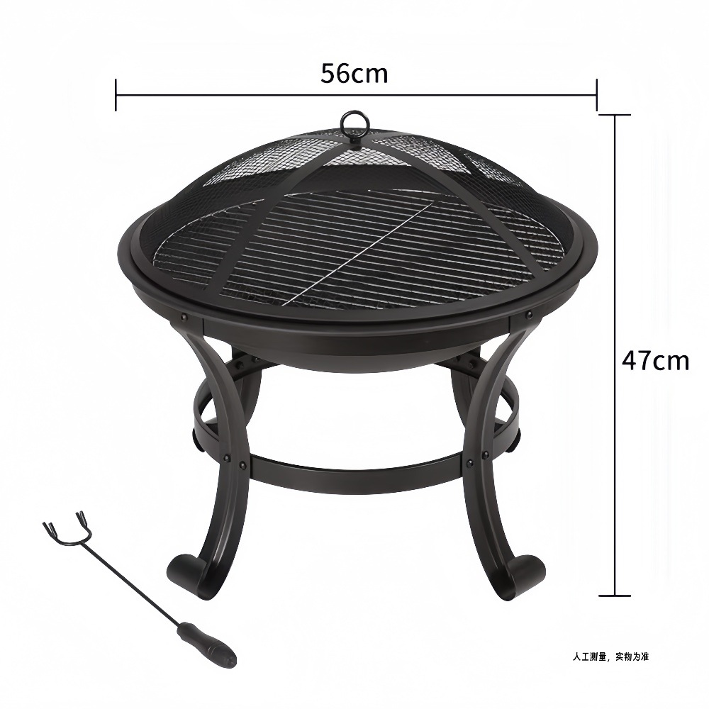 Comercio exterior círculo multifuncional arte de hierro parque al aire libre horno de carbón brasero brasero olla de fuego estufa de calefacción parrilla de barbacoa