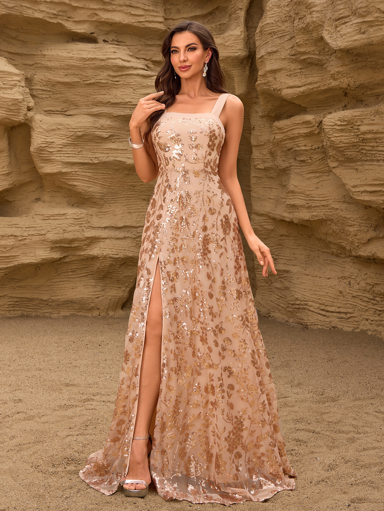 Multicoloured evening dress