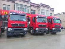 重汽豪沃TX牵引车红色12档前后免维护桥无区域限制